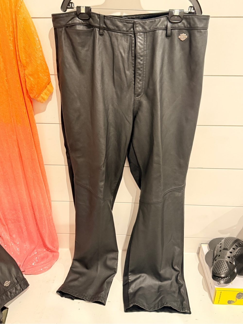 Harley-Davidson Women Black Leather Motorcycle Pants